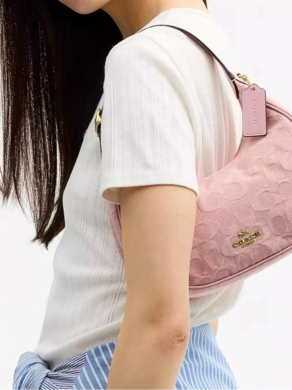 Coach Pink Emily Denim Bag
